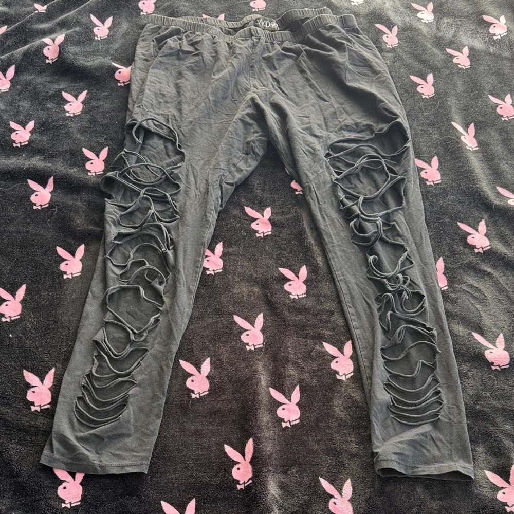 Black Distressed Leggings
